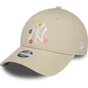 epci-curbata-bej-reglabila-9forty-flower-de-new-york-yankees-mlb-de-new-era