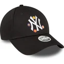 epci-curbata-negru-reglabila-9forty-flower-de-new-york-yankees-mlb-de-new-era
