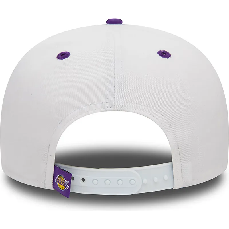 cappello-snapback-bianco-e-viola-9fifty-white-crown-dei-los-angeles-lakers-nba-di-new-era