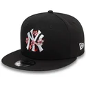 cappello-snapback-piatto-nero-9fifty-flower-icon-dei-new-york-yankees-mlb-di-new-era