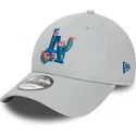 casquette-courbee-grise-ajustable-9forty-flower-icon-los-angeles-dodgers-mlb-new-era