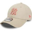 epci-curbata-bej-reglabila-9forty-team-outline-de-new-york-yankees-mlb-de-new-era