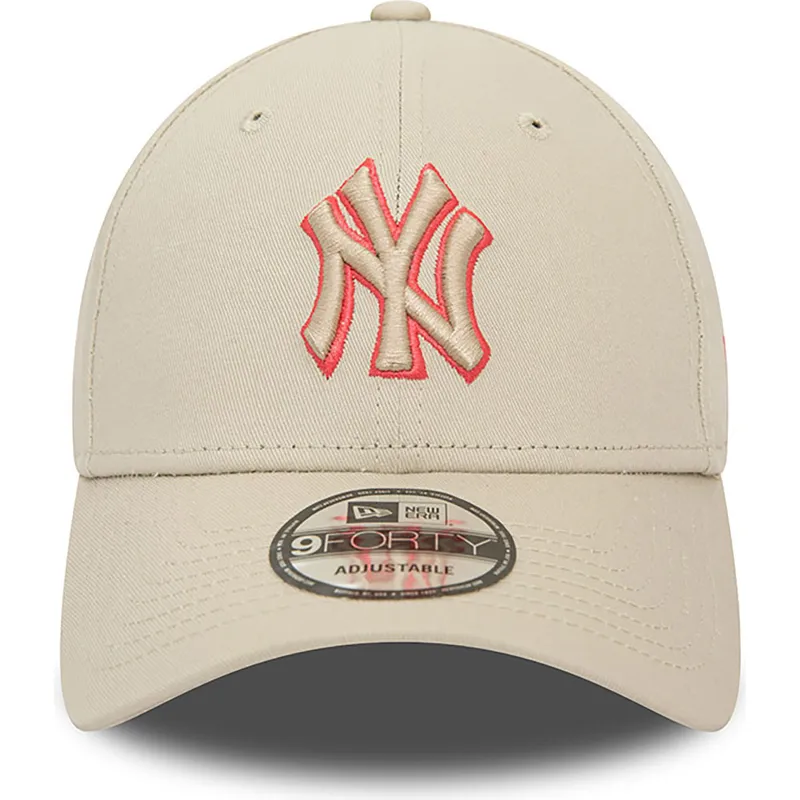 epci-curbata-bej-reglabila-9forty-team-outline-de-new-york-yankees-mlb-de-new-era