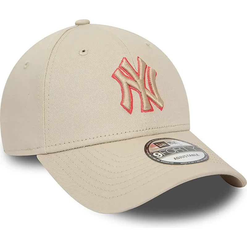 epci-curbata-bej-reglabila-9forty-team-outline-de-new-york-yankees-mlb-de-new-era