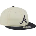 epci-plata-bej-snapback-9fifty-retro-crown-denim-de-atlanta-braves-mlb-de-new-era