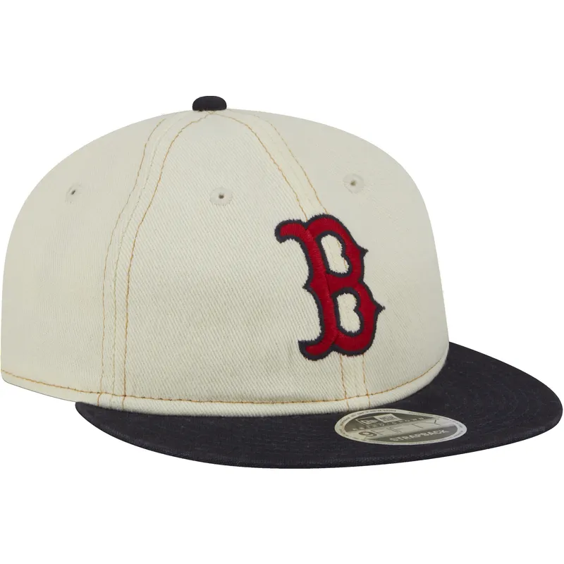 epci-plata-bej-snapback-9fifty-retro-crown-denim-de-boston-red-sox-mlb-de-new-era