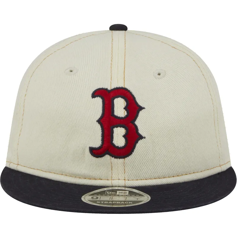 epci-plata-bej-snapback-9fifty-retro-crown-denim-de-boston-red-sox-mlb-de-new-era