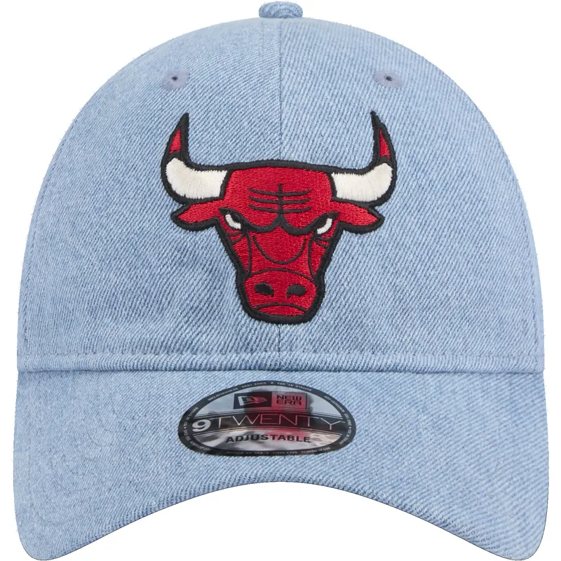 chicago-bulls-nba-9twenty-washed-denim-verstellbare-blaue-kappe-von-new-era