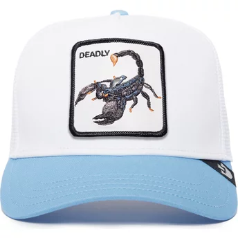 Goorin Bros. Scorpion Deadly The Farm Premium White and Blue Trucker Hat