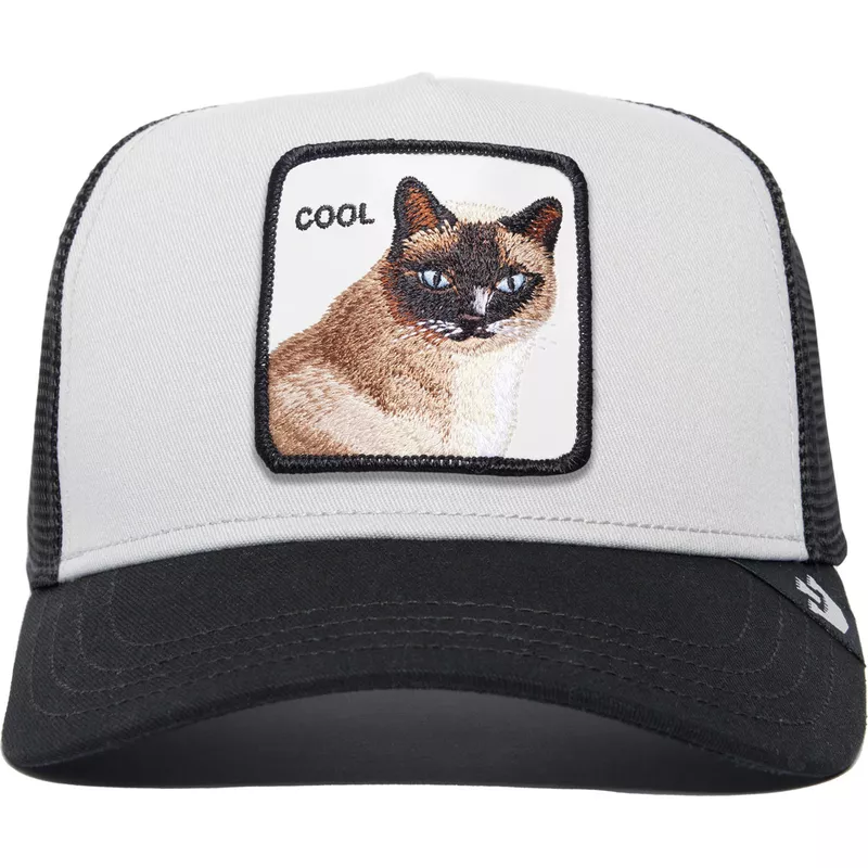 gorra-trucker-blanca-y-negra-gato-cool-cat-the-farm-premium-de-goorin-bros