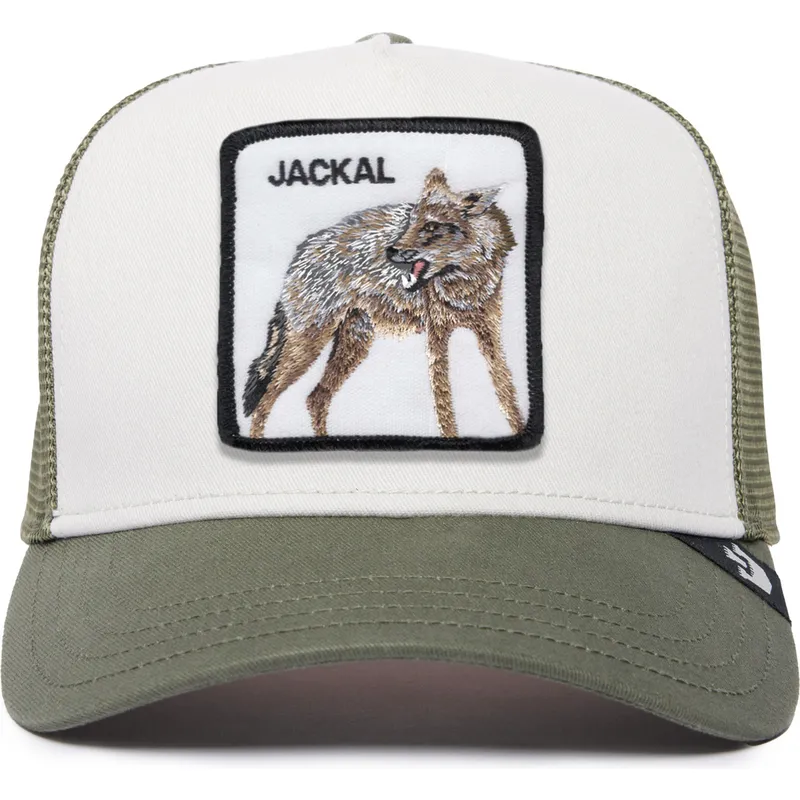 weisse-und-grune-trucker-kappe-chacal-jackal-the-farm-premium-von-goorin-bros