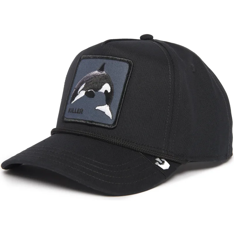 epci-curbata-negru-snapback-killer-whale-100-the-farm-all-over-canvas-the-farm-de-goorin-bros