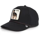 gorra-curva-negra-snapback-perro-rottweiler-alpha-dog-100-the-farm-all-over-canvas-de-goorin-bros