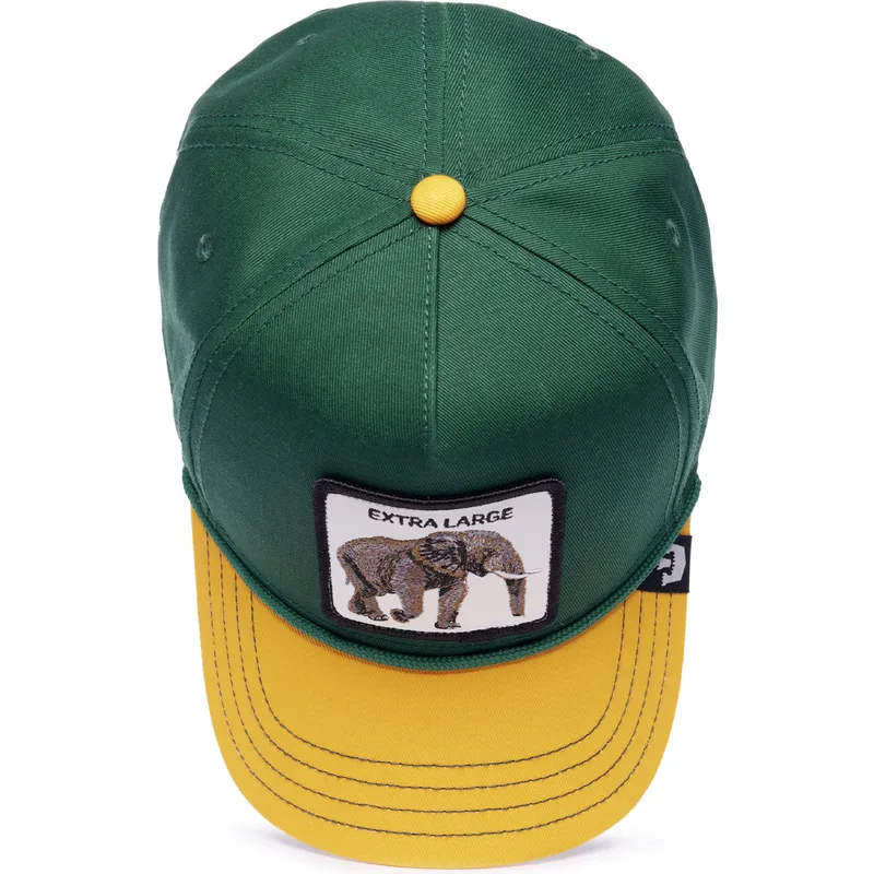 goorin-bros-extra-large-100-the-farm-all-over-canvas-gron-och-gul-elefant-snapback-bojd-keps