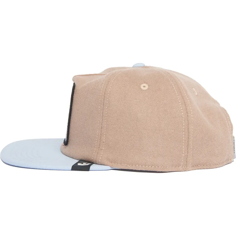 cappello-piatto-marrone-e-blu-snapback-gallo-cock-free-range-the-farm-flats-di-goorin-bros