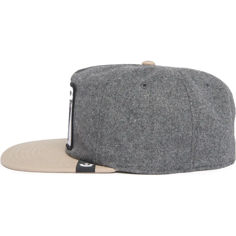 berretto-piatto-grigio-e-marrone-snapback-pecora-black-sheep-flock-mountain-the-farm-flats-di-goorin-bros