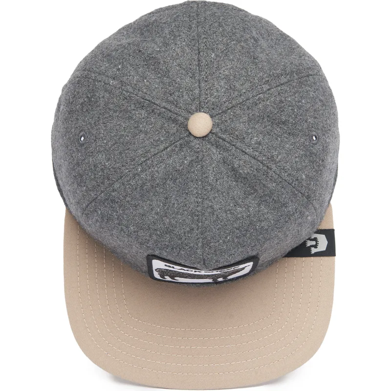 goorin-bros-snapback-kappe-grau-und-braun-mit-schaf-black-sheep-flock-mountain-the-farm-flats