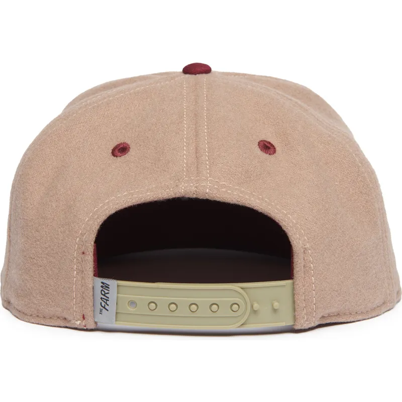 plaska-czapka-brazowo-czerwona-snapback-kon-stallion-free-rider-the-farm-flats-od-goorin-bros