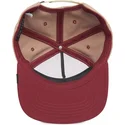 brazowo-czerwona-czapka-z-plaskim-daszkiem-snapback-kon-stallion-free-rider-the-farm-flats-od-goorin-bros