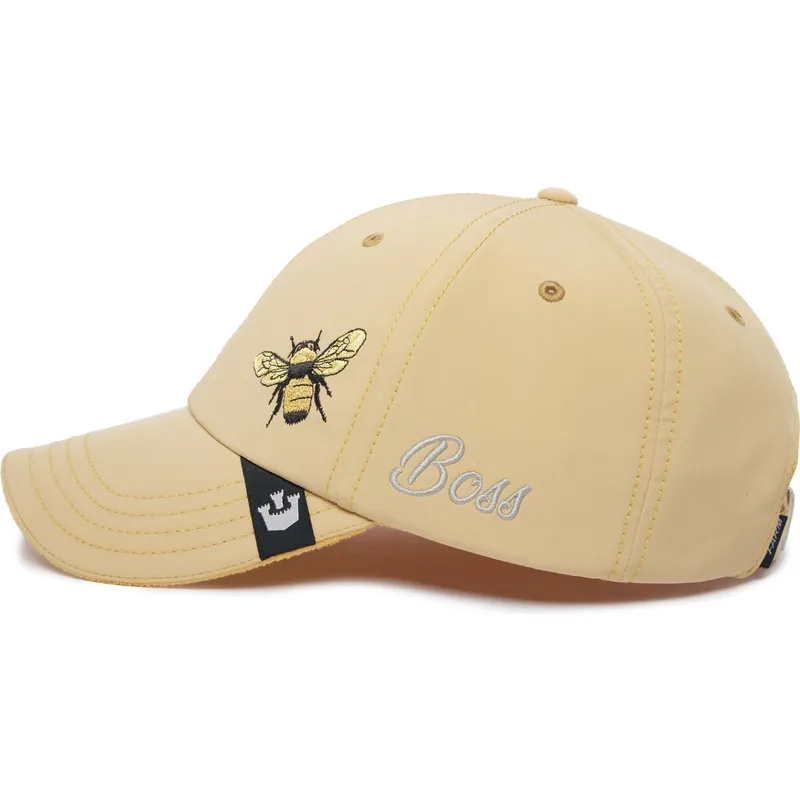 gelbe-gebogene-verstellbare-kappe-biene-boss-honey-love-the-farm-lady-balls-von-goorin-bros