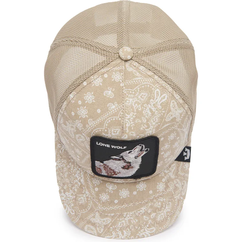 cappellino-trucker-beige-lupo-lone-wolf-sign-o-the-times-the-farm-paisley-di-goorin-bros