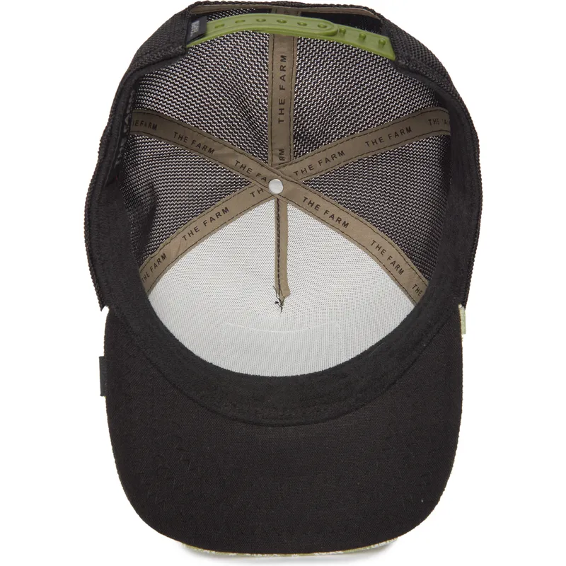 cappello-trucker-verde-e-nero-pecora-black-sheep-parade-the-farm-paisley-di-goorin-bros