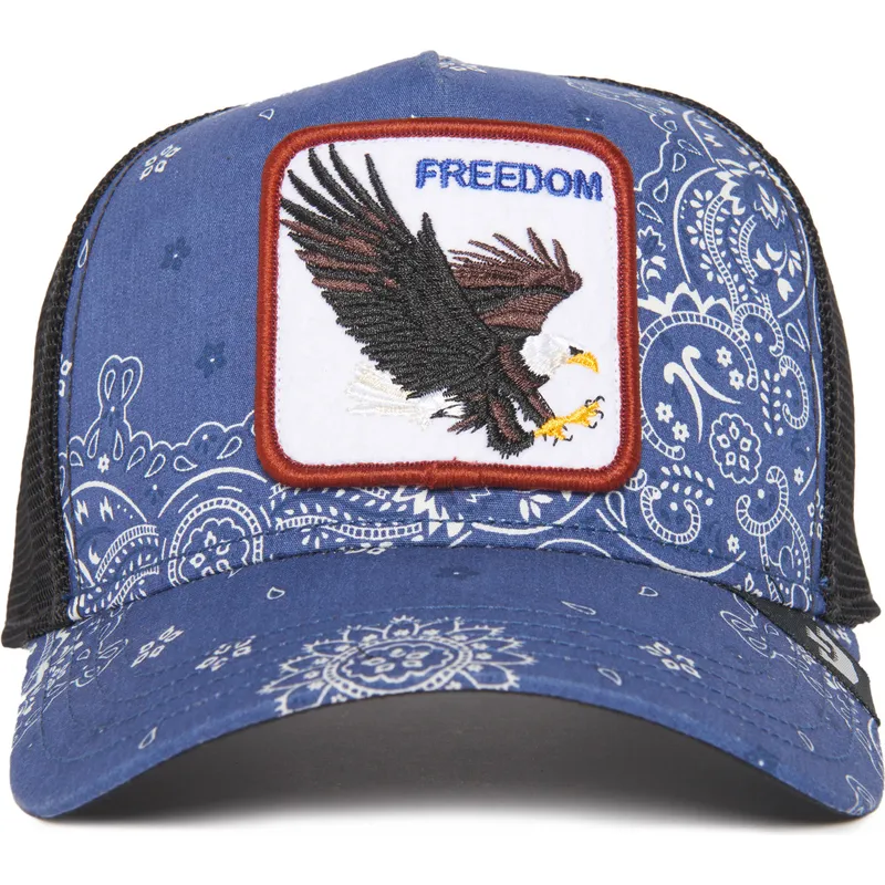 marineblaue-trucker-kappe-freedom-eagle-a-the-w-in-a-d-the-farm-paisley-von-goorin-bros