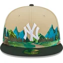 gorra-plana-marron-y-verde-ajustada-59fifty-team-landscape-de-new-york-yankees-mlb-de-new-era
