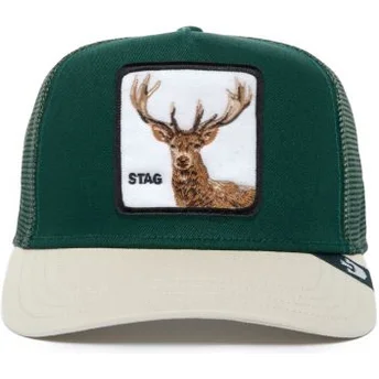 Cappellino trucker verde e bianco cervo Stag The Farm Premium di Goorin Bros.