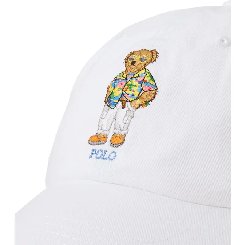 verstellbare-weisse-kappe-mit-gebogenem-schirm-classic-sport-polo-bear-von-polo-ralph-lauren