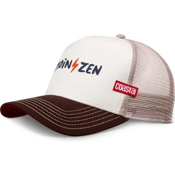Cappellino trucker bianco e marrone marrone Moinzen HFT di Coastal
