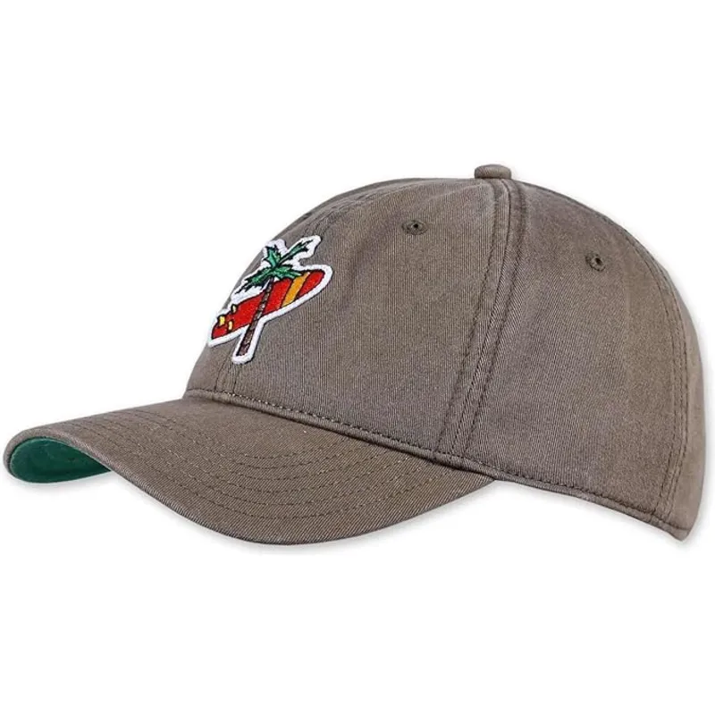 gorra-curva-verde-regolabile-palm-cross-di-coastal