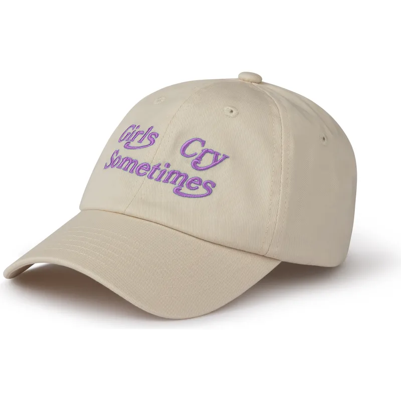 czapka-z-daszkiem-bezowa-regulowana-girls-cry-sometimes-od-pica-pica
