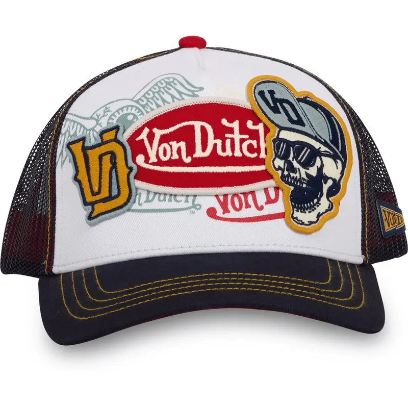 cappellino-trucker-bianco-e-blu-marino-bad-ct-di-von-dutch