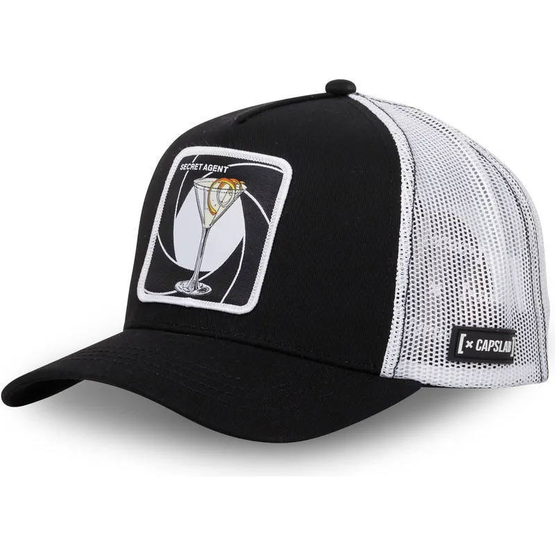 casquette-trucker-noire-et-blanche-martini-secret-agent-sec-cocktails-capslab