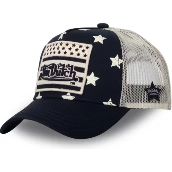 Von Dutch STAR M Navy Blue and White Trucker Hat
