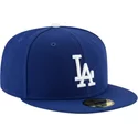 casquette-plate-bleue-ajustee-59fifty-authentic-on-field-game-los-angeles-dodgers-mlb-new-era