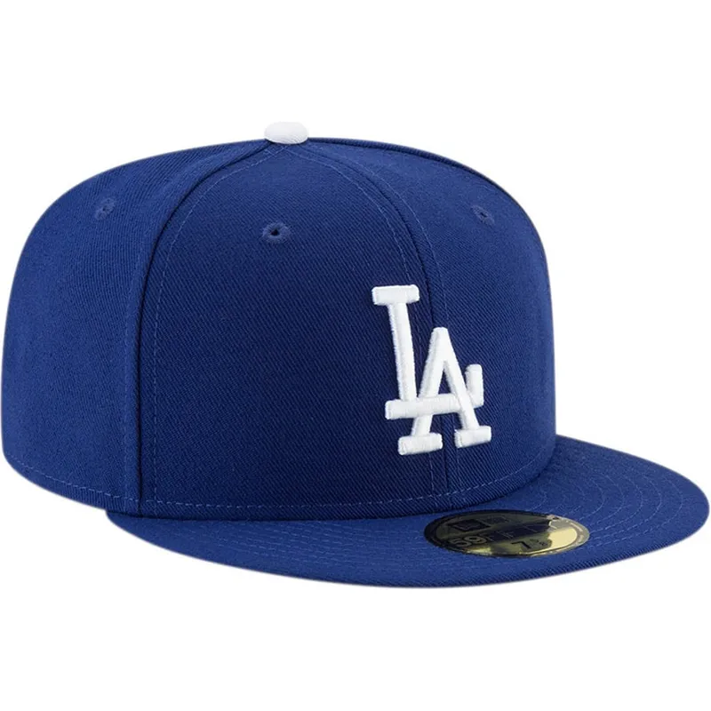 cappellino-piatto-blu-regolabile-59fifty-authentic-on-field-game-dei-los-angeles-dodgers-mlb-di-new-era