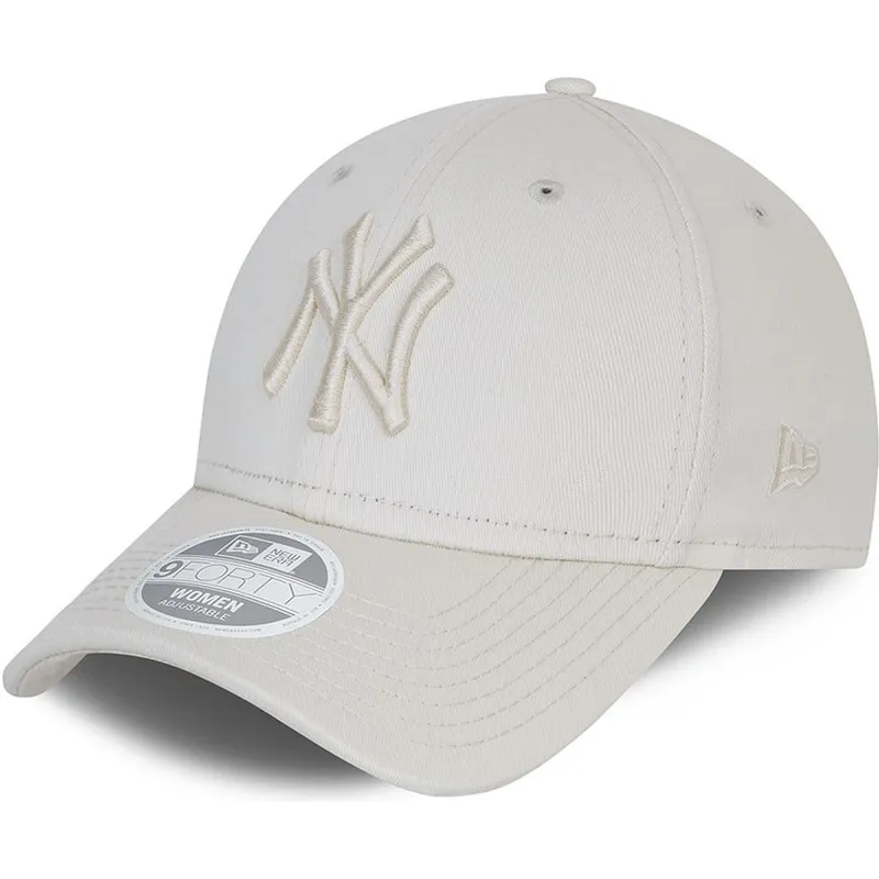 cappello-curvo-grigio-regolabile-con-logo-grigio-da-donna-9forty-tonal-dei-new-york-yankees-mlb-di-new-era