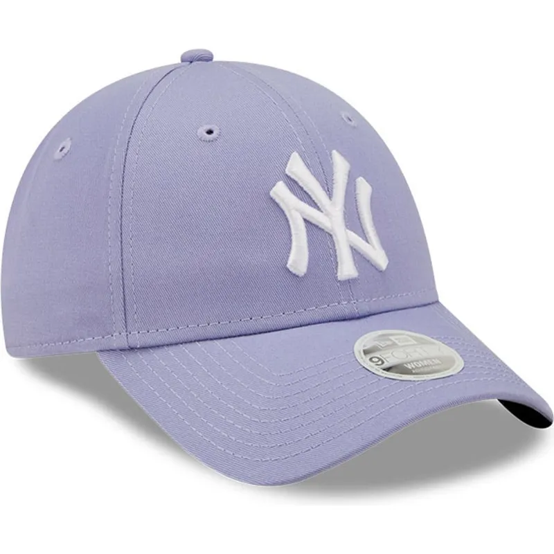 cappellino-viola-curvo-regolabile-da-donna-9forty-league-essential-dei-new-york-yankees-mlb-di-new-era