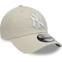 new-era-curved-brim-9twenty-league-essential-new-york-yankees-mlb-beige-adjustable-cap