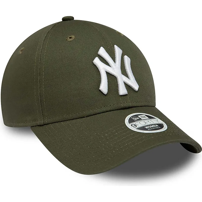 verstellbare-grune-damenkappe-9forty-league-essential-der-new-york-yankees-mlb-von-new-era