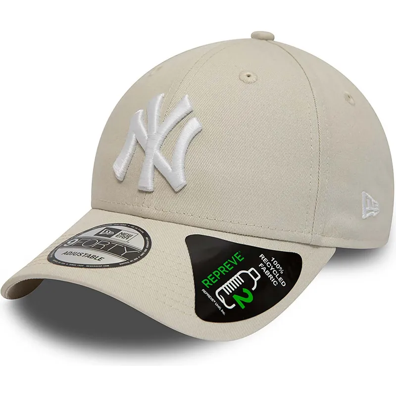 bezowa-regulowana-czapka-z-daszkiem-9forty-repreve-league-essential-new-york-yankees-mlb-new-era