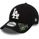 new-era-curved-brim-9forty-repreve-league-essential-los-angeles-dodgers-mlb-black-adjustable-cap