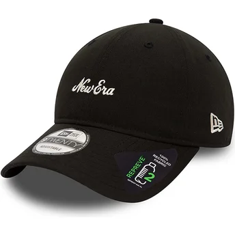 Gorra curva negra ajustable 9TWENTY REPREVE Heritage Script de New Era