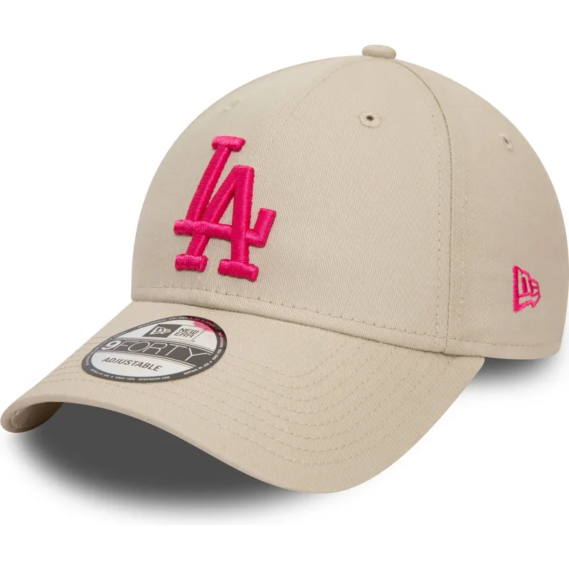 epci-curbata-bej-reglabila-rosa-9forty-league-essential-de-los-angeles-dodgers-mlb-de-new-era