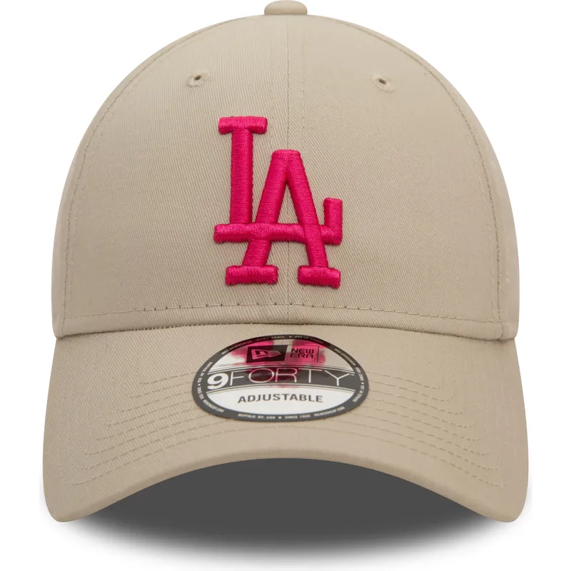 epci-curbata-bej-reglabila-rosa-9forty-league-essential-de-los-angeles-dodgers-mlb-de-new-era