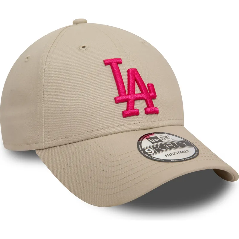 epci-curbata-bej-reglabila-rosa-9forty-league-essential-de-los-angeles-dodgers-mlb-de-new-era