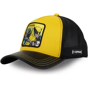 Capslab Wolverine LOG1 CT Marvel Comics Yellow and Black Trucker Hat