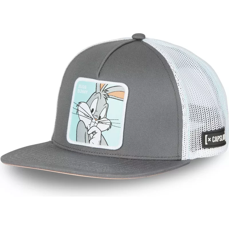 capslab-bugs-bunny-loo8-bug-looney-tunes-grey-flat-brim-trucker-hat